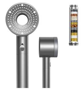 lot 31394 image: Filtered Shower Head with Handheld,high pressure shower heads, High Pressure Water Flow and Multiple Spray Modes Shower Head with Filter (black)