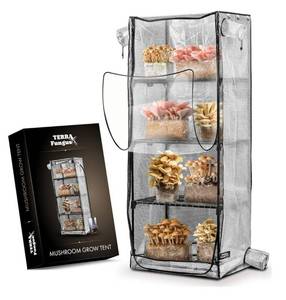 lot 31445 image: Mushroom Grow Tent, Martha Tent for Mushroom Growing kit, Small Greenhouse for Indoor, Mini Greenhouse Indoor, Mushroom Fruiting Chamber, Grow House That fit monotub, Grow Cabinet