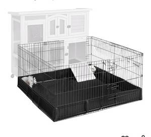 lot 41552 image: Aivituvin Pet Playpen Guinea Pig Cage Small Animal Rabbit Exercise Pen with Waterproof Floor Liner - Extension Playpen ONLY