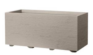 lot 41553 image: Deroma Gravity Planter  23 x 10 x 10 Rectangle  Light & Durable Plastic  Includes Water Reserve & Drainage Plug  Pot for Plants, Flowers, Garden  Sand. Retail $74.48
