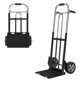 lot 41558 image: Folding Hand Truck Dolly - 600 LB Capacity, Heavy-Duty Wheels and Compact Design for Moving Heavy Loads in Warehouses, Offices, Homes, and Shopping