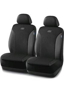 lot 60368 image: Skechers Work Slip In, Leather Car Seat Covers, 5 Times Stronger, Built In Webbing, Oxford Fabric, Front Seat, Airbag Compatible, Universal for Cars, Trucks, & SUVs, Black