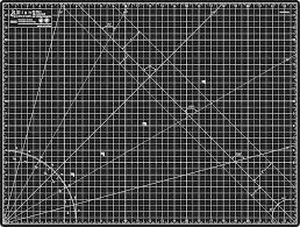lot 60373 image: Elan Cutting Mat A2 Black & Taupe, Self Healing Cutting Mat 12 X 18 Inch, 5-Ply Craft Board Black, Hobby Board