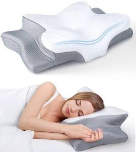 lot 60381 image: Ultra Pain Relief Cooling Pillow for Neck Support, Adjustable Cervical Pillow Cozy Sleeping, Odorless Ergonomic Contour Memory Foam Pillows, Orthopedic Bed Pillow for Side Back Stomach Sleeper