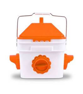 lot 60385 image: GUEOQTC-10 Pounds Chicken Feeder with 4 Ports, Rainproof Poultry Feeder for Up to 10 Adult Chickens or 15 Chicks