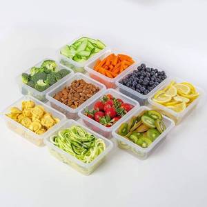 lot 60395 image: fullstar 20-Piece Plastic Food Storage Containers with Lids (10 Containers & 10 Lids) - Leakproof, BPA-Free,
