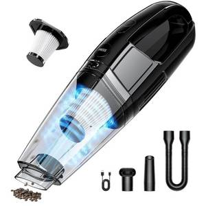 lot 60435 image: Handheld Vacuum Cordless 7000Pa Suction  Car Vacuum Portable with 650mL Dustbin  1.43lbs Ultra-Light  25-Min Runtim  Rechargeable