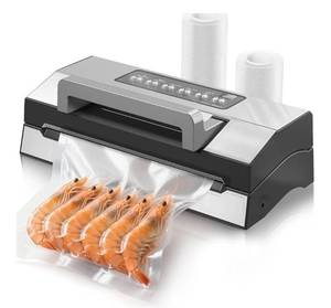 lot 60437 image: Precision Food Vacuum Sealer Machine, Commercial Full Automatic Food Sealer-Powerful Dual Pump, Built-in Cutter&Bag Storage, Double Heat Seal, Food Preservation Saver, 2 Bag Rolls&Hose, Sous Vide