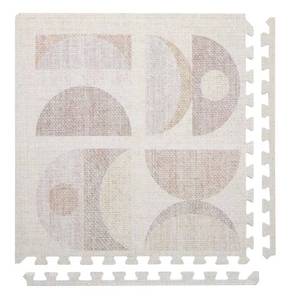 lot 60448 image: Baby Play Mat - 4x6 Sandstone Luna - Set of 6 Tiles - Cushioned EVA Foam Play Mat for Floor, Soft Interlocking Baby Crawling Mats for Hard Floors. Retail $149