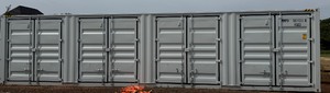 lot 1130 image: First Use 40 foot High Cube Container with 4 sets of side doors and 1 set of rear doors.  Very good condition.
