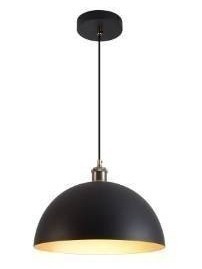 lot 20063 image: Vintage black and gold Pendant Light 13.7 Retro Farmhouse Dome Pendant Lamp