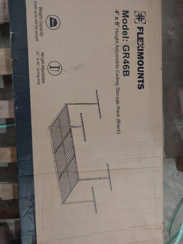 lot 20087 image: Fleximounts Ceiling Storage Racks
