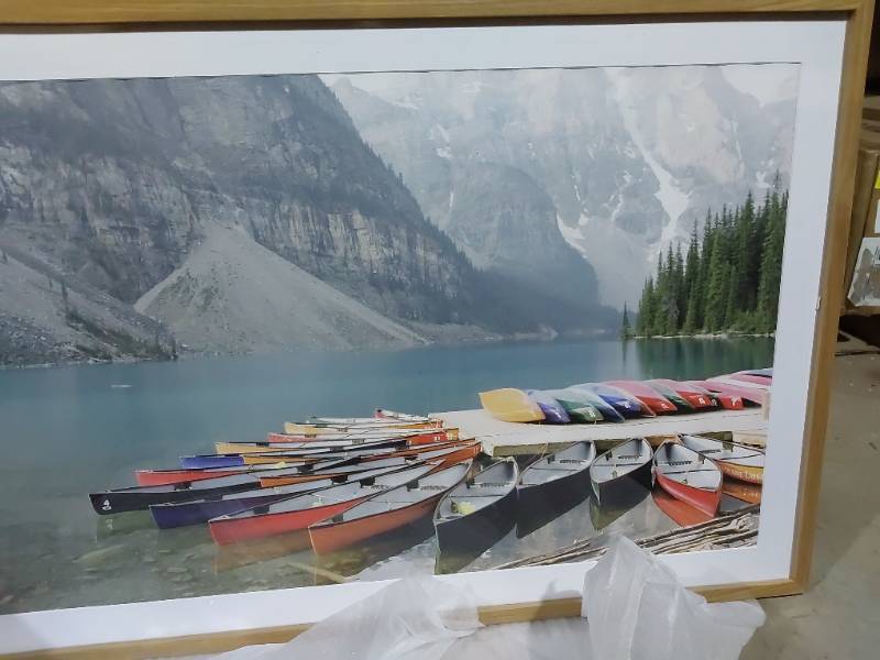 lot 20116 image: Mountain and Canoe Picture