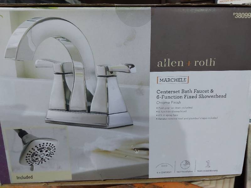 lot 20123 image: Allen & roth Bath Faucet & Showerhead
