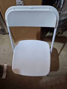 lot 20145 image: White Plastic Folding Chair - Retail $62