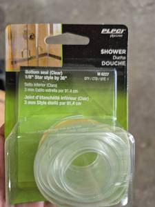 lot 20152 image: Shower Door Bottom Seal Strip - Clear Star Style - Retail $24