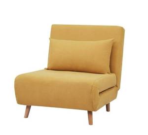 lot 20159 image: GIA Tri-Fold Convertible Polyester Sofa Bed Chair with Legs  - Retail $278