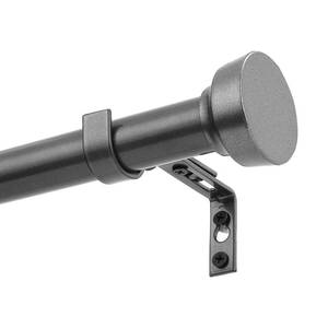 lot 1293 image: YAJUXIU Rustic Curtain Rod, Industrial Curtain Rods for Windows 72 to 144 Inches, Blackout Wrap Around Curtain Rod, for Indoor and Outdoor, Simple Modern Design, 30 to 144 Inches, Grey - Retail $35