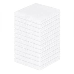 lot 2020 image: Homaxy 100% Cotton Waffle Weave Kitchen Dish Cloths, Ultra Soft Absorbent Quick Drying Dish Towels, 12 x 12 Inches, 12-Pack, White - Retail $27