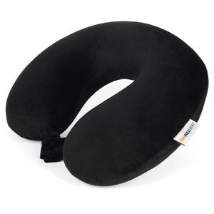 lot 2031 image: SAIREIDER Travel Pillow 100% Pure Memory Foam Travel Neck Pillow, Airplane Pillow for Traveling  Car  Home  Office, Washable Cover (Black) - Retail $9