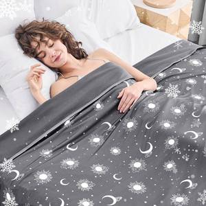 lot 2032 image: inhand Cooling Blanket Queen Size (90x90) - Cooled Blankets for Hot Sleepers Lightweight Breathable Summer Blanket for Sleeping Night Sweats to Keep Cool in The Heat -Dark Grey-Sky - Retail $25