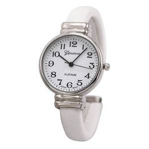 lot 2067 image: Rosemarie Collections Womens Faux Snake Skin Patterned Cuff Watch (White) - Retail $20