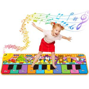 lot 2086 image: Kids Musical Piano Mats with 25 Music Sounds, Musical Toys Baby Floor Piano Keyboard Mat Carpet Animal Blanket Touch Playmat Early Education Toys for 1 2 3 4 5 6 Years Old Girls Boys Toddlers - Retail $20