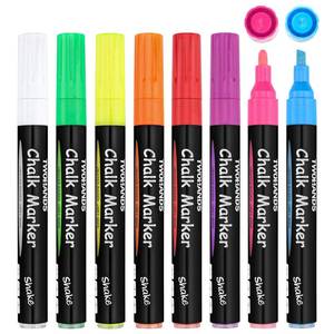 lot 2119 image: TWOHANDS Liquid Chalk Markers for Blackboard,Chalkboard,Erasable,8-Colors erase markers,Car Windows,Glass,Bullet & Chisel Point,19547 - Retail $8