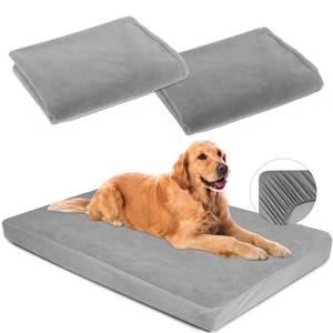 lot 2323 image: Dog Bed Covers Replacement Washable 100% Waterproof Soft Dog Bed Sheet Grey 2 Pack 42 x 28 L - Retail $20