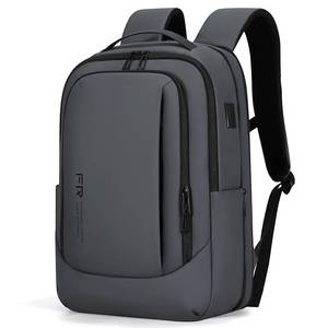 lot 2419 image: FENRUIEN Business Travel Backpack, Expandable Computer Backpack with USB Port, Gray Laptop Backpack 15.6 Inch for CollegeWork - Retail $66
