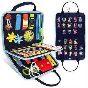 lot 2426 image: Dementia Products for Elderly, Busy Blanket for Dementia Patients, Alzheimers Activities for Seniors, Gifts for Adult Dementia Patients, Dementia Therapy Aid Fidget Blanket Product, Elderly Gifts - Retail $24