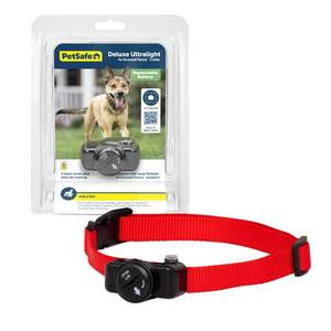 lot 2432 image: PetSafe Deluxe Ultralight Pet Fence Receiver Collar Electric Dog Containment, In Ground Dog Fence Waterproof Feature, Low Battery Indicator, Pet Collars for Dogs Collar Receiver - Retail $88