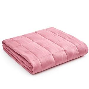lot 2439 image: YnM Weighted Blanket �� Heavy 100% Oeko-Tex Certified Cotton Material with Premium Glass Beads (Bradied Apricot, 36x48 5lbs), Suit for One Person(40lb) Use on Twin Bed - Retail $25