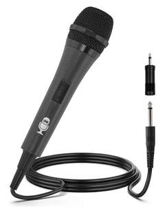 lot 2490 image: Singing Machine Wired Microphone for Karaoke, (Black) - Unidirectional Dynamic Vocal Microphone - Plug-in Microphone for Karaoke Machine, AMP, & Speaker - Mic for Singing, Public Speaking, & Parties - Retail $13