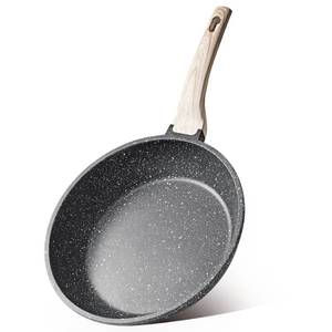 lot 5027 image: CAROTE Nonstick Frying Pan Skillet,Non Stick Granite Fry Pan Egg Pan Omelet Pans, Stone Cookware Chefs Pan, PFOA Free,Induction Compatible(Classic Granite, 8-Inch) - Retail $16