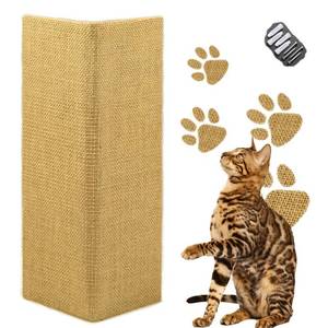 lot 5030 image: Hutpet 2Pcs Packing Foldable Cat Scratcher Board,Sofa Wall Corner Cat Scratching Pads, Horizontal Cats Scratcher Guards for Furniture Wall Cat Scratchers for Indoor Cats - Retail $26