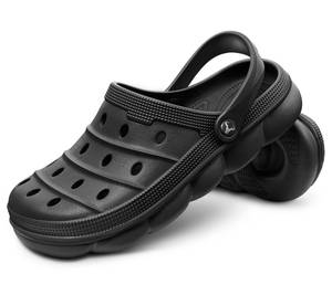 lot 5959 image: BULLIANT Men Clogs,Comfortable Mules Sandals for Men Women Cushioned Footbed Arch Support-EVA Ligthweight(Black-8 Men10 Women) - Retail $20