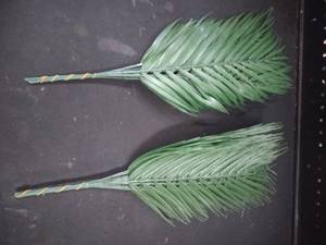 lot 5982 image: Artificial Palm Leaves - Party Decor - Retail $12