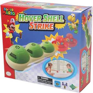 lot 6296 image: EPOCH Games Super Mario Hover Shell Strike - Tabletop or Floor Multiplayer Sports Game for Ages 4 - Retail $11