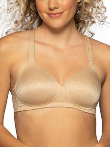 lot 6298 image: Vanity Fair Womens Perfect T-Shirt Bra, Body Shine Full Coverage, Lightly Lined Cups up to DD, Wirefree-Beige Jacquard, 36D - Retail $35