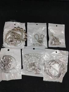 lot 6325 image: Ifkm. Wholesale Lot of Silver Pearl Fashion Jewelry - Retail $25