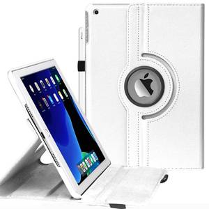 lot 6335 image: Case for iPad 9th Generation(2021) 2020 iPad 8th Generation 2019 iPad 7th Generation for 10.2 Inch iPad Case Covers, 360 Degree Rotating Protective iPad Case with Sleep Function (White) - Retail $9