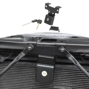 lot 6350 image: RT-TCZ for Wrangler JL Anti-Theft Hood Lock Latch with Key Compatible with Jeep Wrangler JL JLU 2018 up for Gladiator JT 2020 up Black Hood Accessories - Retail $44