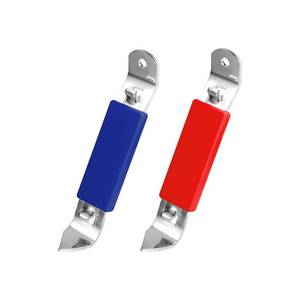 lot 6355 image: A2pcs Magnetic Bottle Openers, Can Tapper Magnetic Can Opener Manual Bottle Punch Opener for Beer Bottles Cans Beverages (Red, Dark Blue) - Retail $6