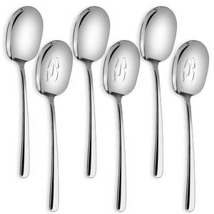 lot 6360 image: SOLEADER Extra Large Serving Spoons for Buffet, 12 Inch Stainless Steel Serving Spoons, Big Spoons for Serving Food, Pack of 6 - Retail $21