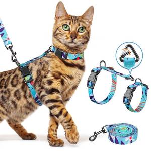 lot 6373 image: Halypet Cat Harness and Leash Set, Escape Proof 3 in 1 Adjustable & Lightweight Cat Harness, Safe Kitten Harness for Cats Soft Comfortable, Easy to Wear, Walking Outdoor Travel, Small - Retail $15