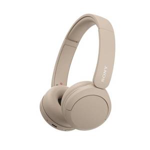 lot 6377 image: Sony WH-CH520 Wireless Headphones Bluetooth On-Ear Headset with Microphone and up to 50 Hours Battery Life with Quick Charging, Cappuccino - Retail $70