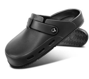 lot 6394 image: BULLIANT Women Clogs, Adjustable Sandals Slip-on Water Shoes Unisex with Cushioned Footbed,Comfortable Lightweight(Black-8 Women6 Men) - Retail $23