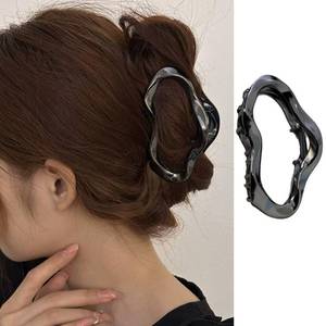 lot 6403 image: FRUZJAY Cloud Hair Clips for Thick Thin Hair, Large Metal Hair Claw Clips Black Hair Clip Weather Cloud Shape Nonslip Hair Clamps Strong Hold Hair Jaw Claw Fashion Hair Styling Accessories for Women - Retail $8