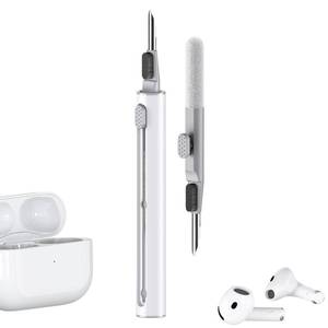 lot 6409 image: Inesore Cleaner Kit for Airpods Pro 3 2 1 Series,Multi-Function Cleaning Pen Tool for Earbuds Headphone iPhone Speaker Receiver Electronic Electronic Devices,with Soft Brush Flocking Sponge -White - Retail $3